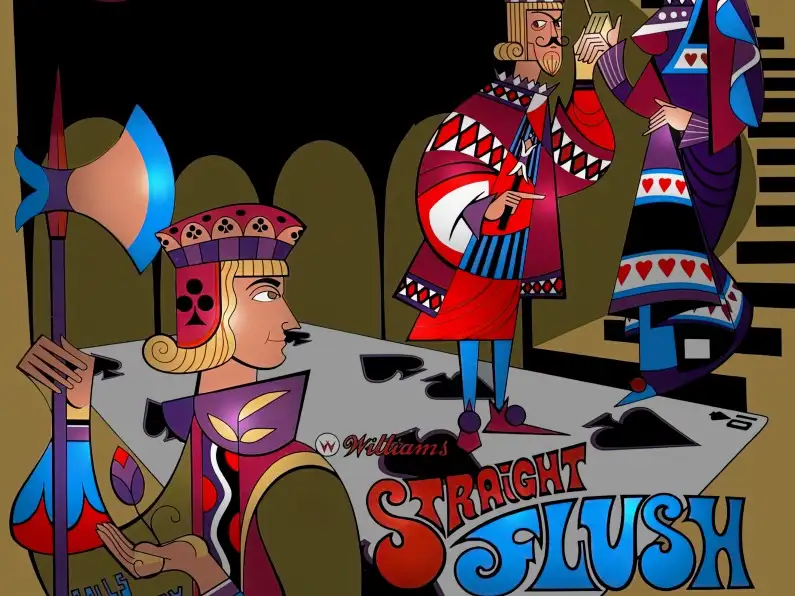 Straight Flush virtual pinball table