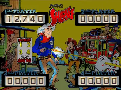 Sheriff virtual pinball table
