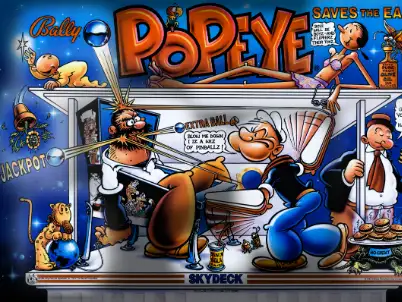 Popeye Saves the Earth virtual pinball table