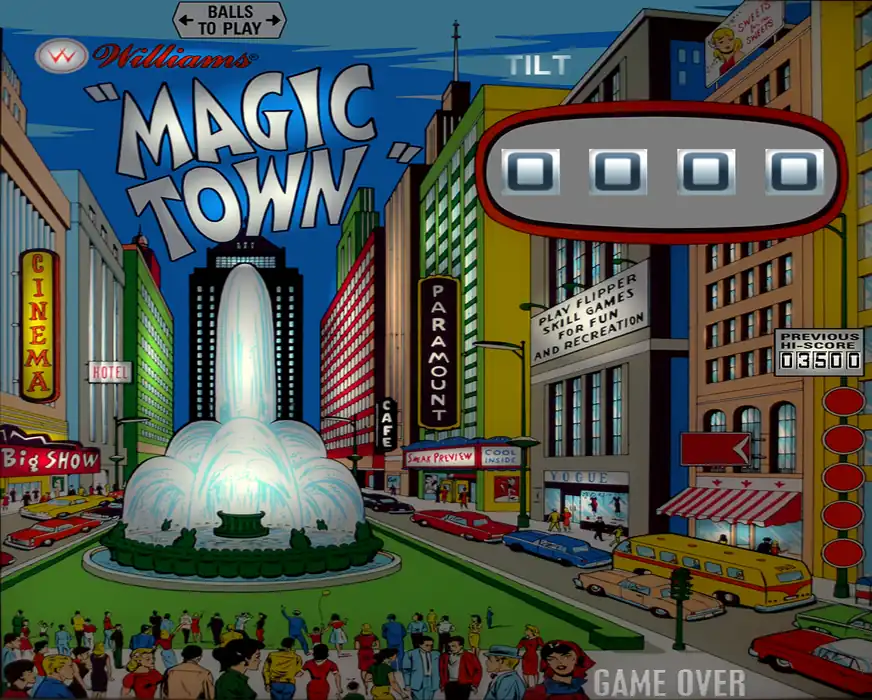 Magic Town virtual pinball table