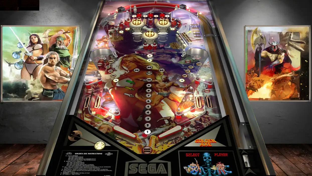 Golden Axe virtual pinball table