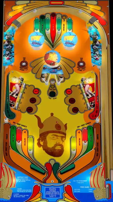 Viking King virtual pinball table