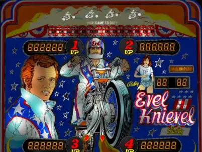 Evel Knievel virtual pinball table