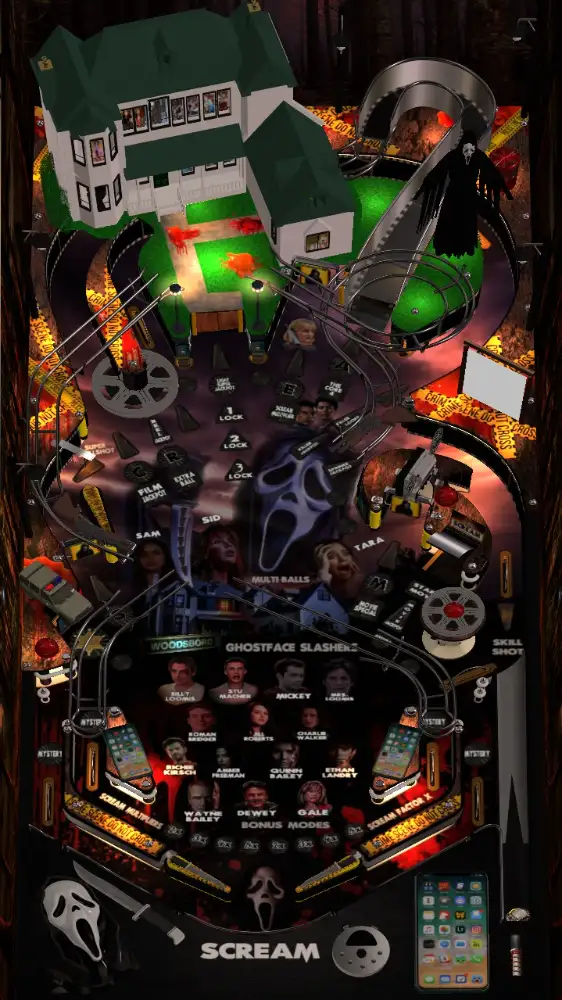 Scream virtual pinball table