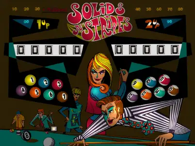 Solids N Stripes virtual pinball table
