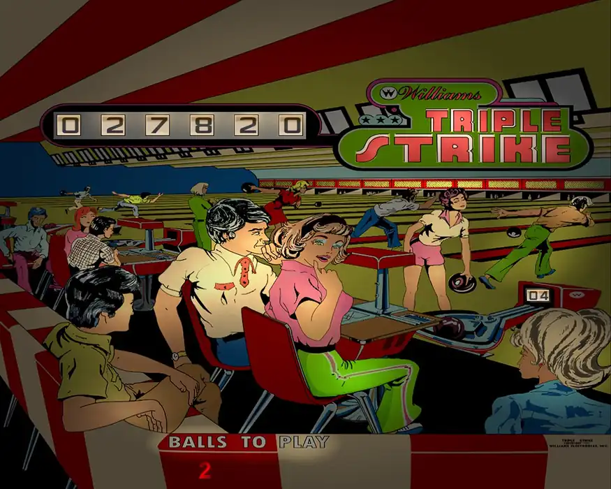 Triple Strike virtual pinball table