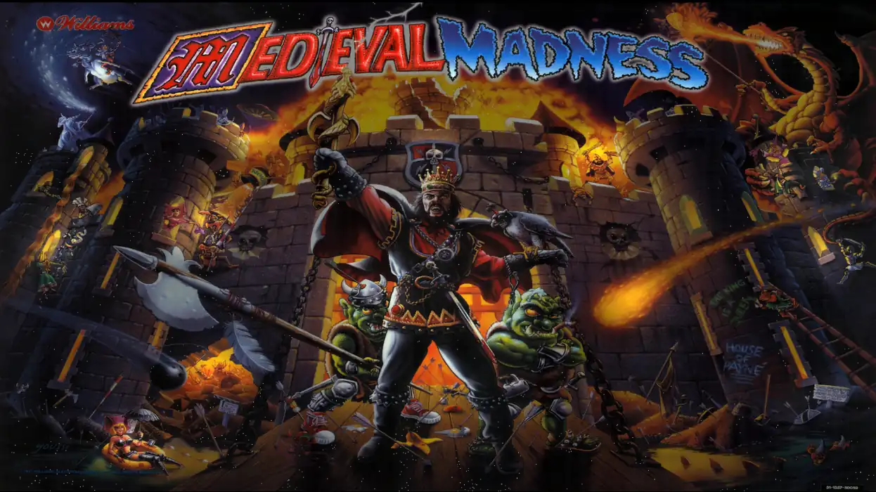 Medieval Madness virtual pinball table
