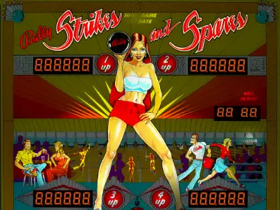 Strikes and Spares virtual pinball table