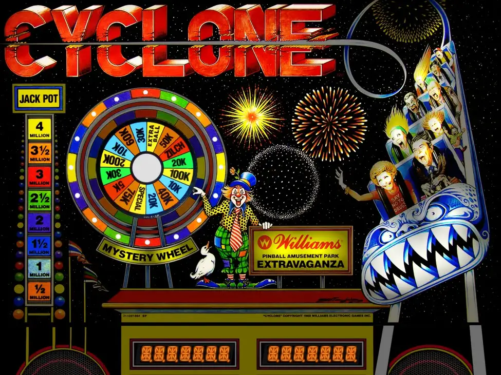 Cyclone virtual pinball table
