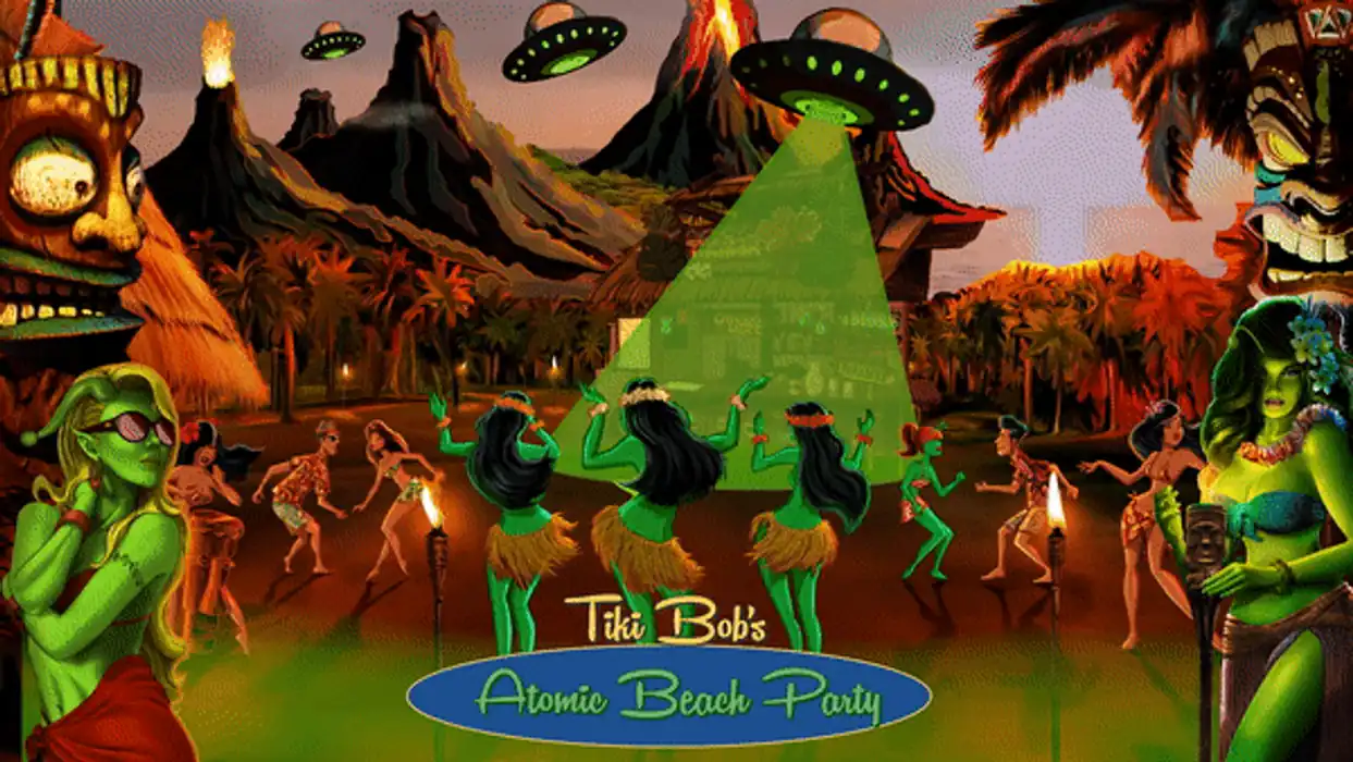Tiki Bob’s Atomic Beach Party virtual pinball table