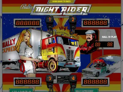 Night Rider virtual pinball table