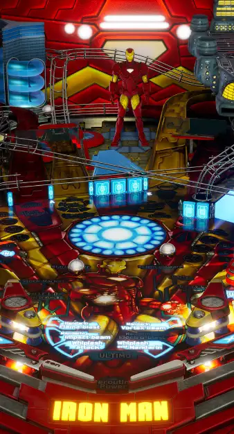 Iron Man virtual pinball table