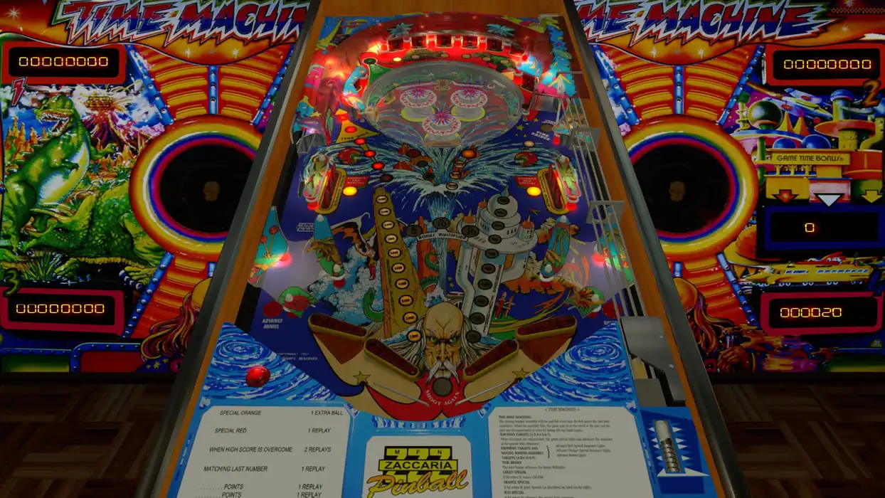 Time Machine virtual pinball table