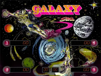 Galaxy virtual pinball table