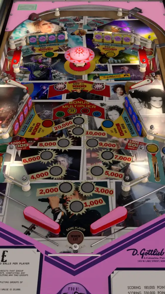 The Cure virtual pinball table