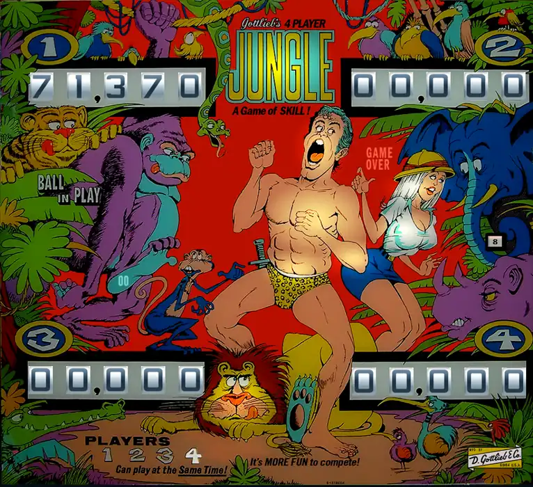 Jungle virtual pinball table