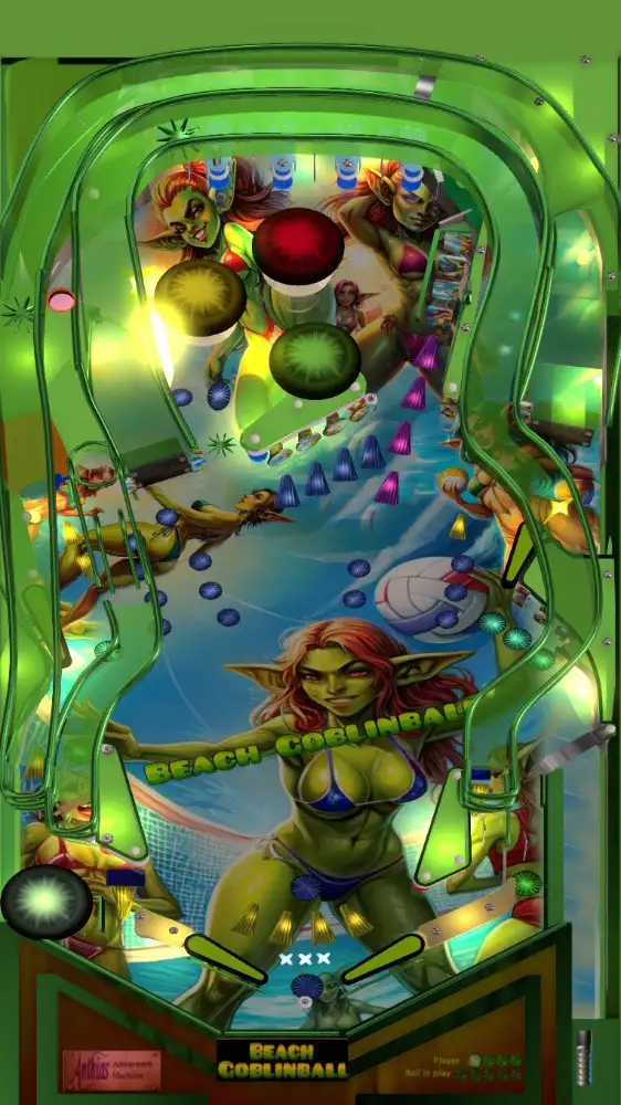 Beach Goblinball virtual pinball table
