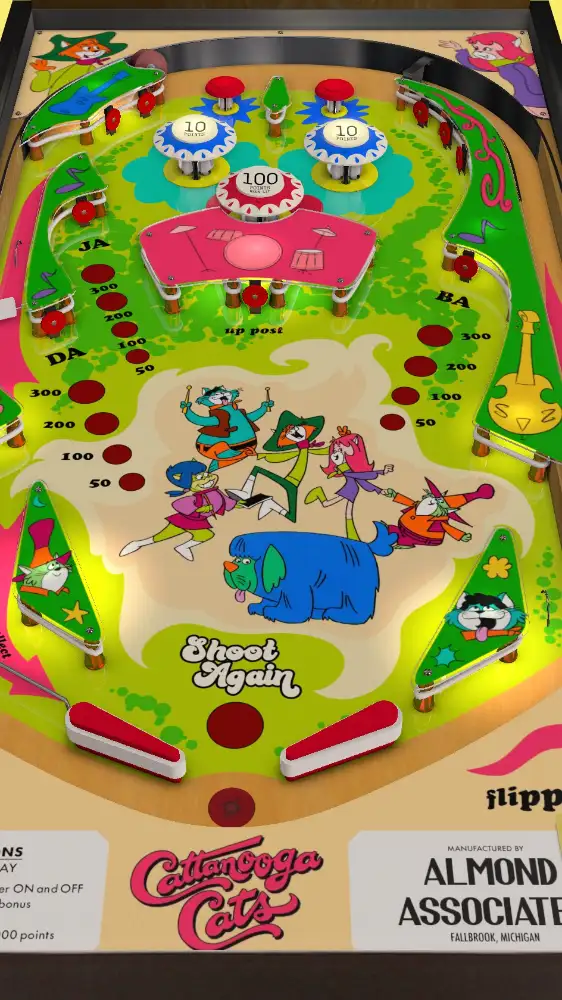 Cattanooga Cats virtual pinball table