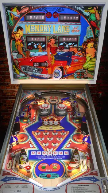 Memory Lane virtual pinball table