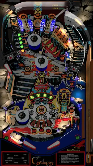 Cyclopes virtual pinball table