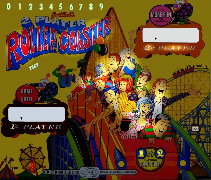 Roller Coaster virtual pinball table