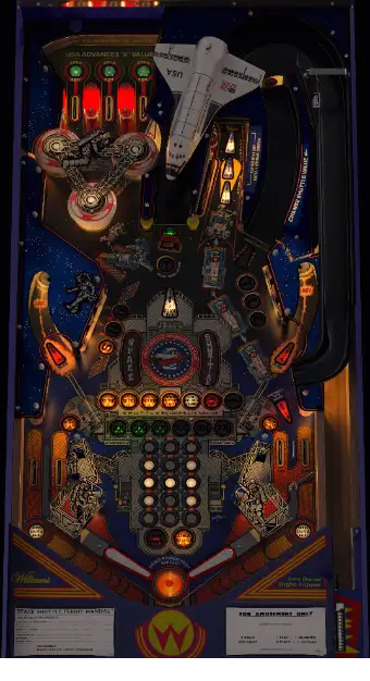 Space Shuttle virtual pinball table
