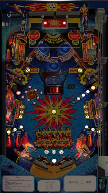 Soccer Kings virtual pinball table
