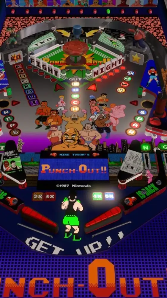 Punch-Out virtual pinball table