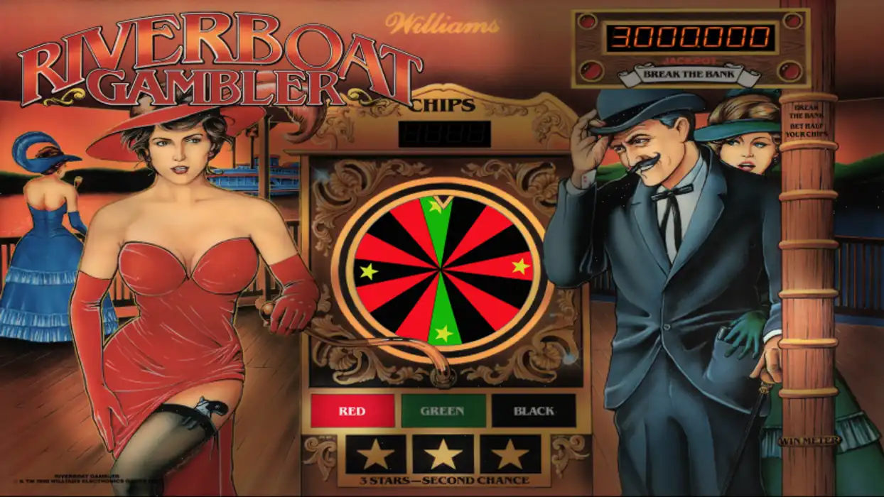 Riverboat Gambler virtual pinball table
