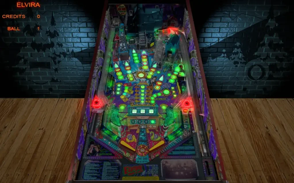 Halloween virtual pinball table