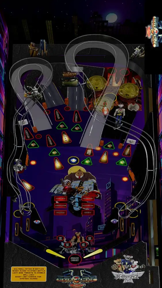 Biker Mice from Mars virtual pinball table