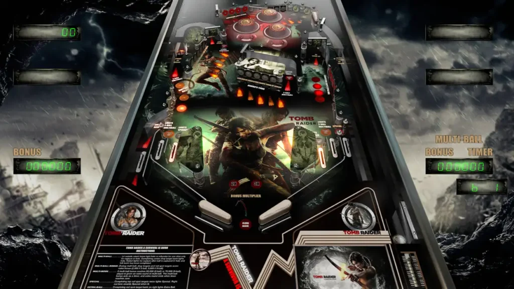 Tomb Raider – A Survival is Born virtual pinball table