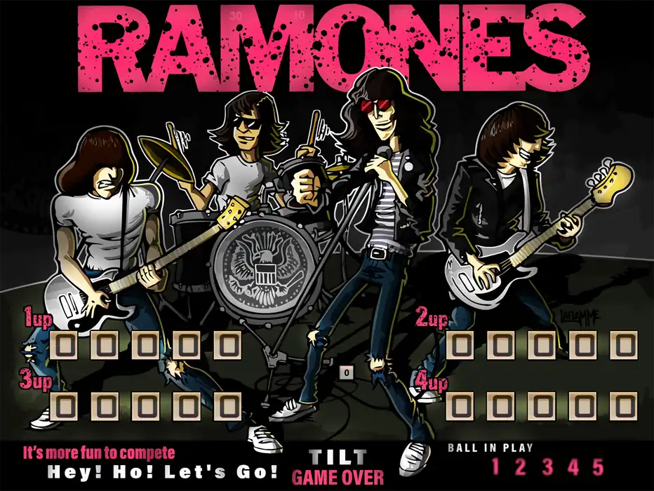 Ramones virtual pinball table
