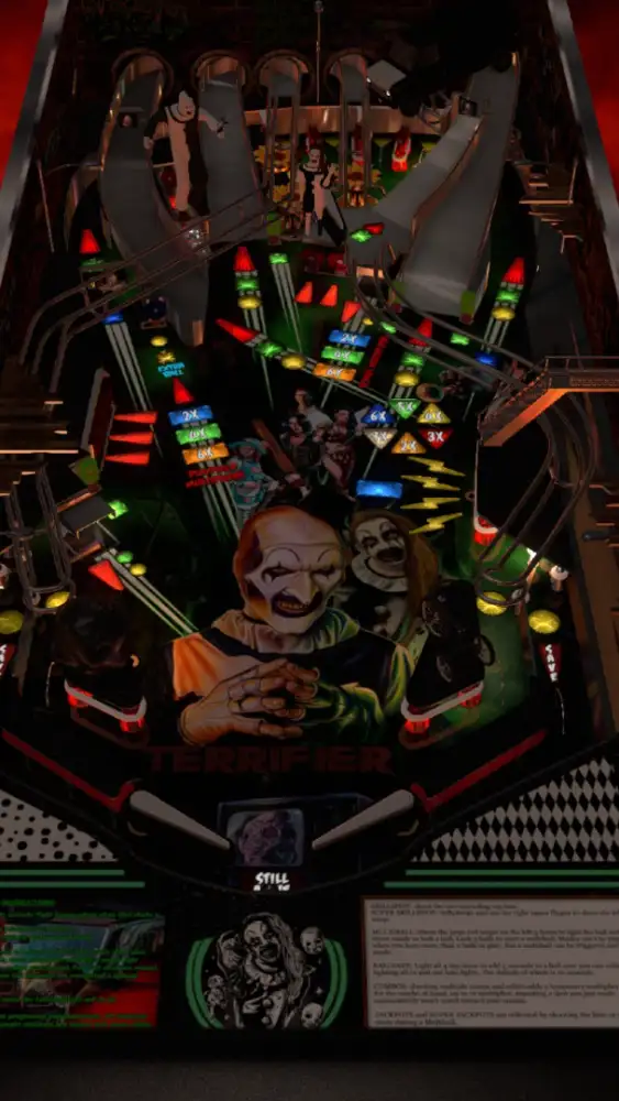 Terrifier virtual pinball table