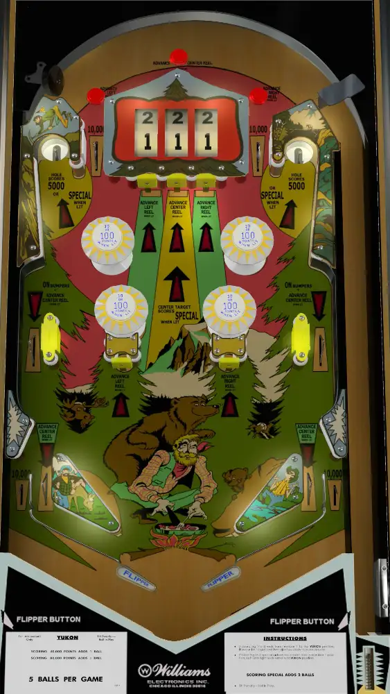 Yukon (Special) virtual pinball table