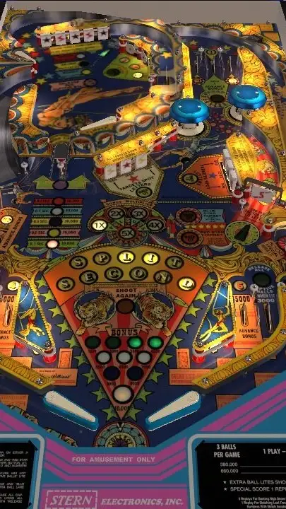 Split Second virtual pinball table