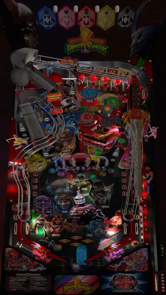 Mighty Morphin Power Rangers virtual pinball table