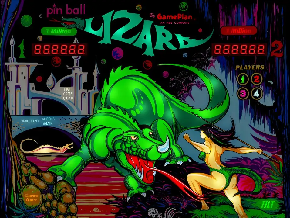 Pinball Lizard virtual pinball table