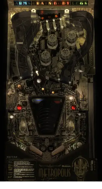 Metropolis Reborn virtual pinball table