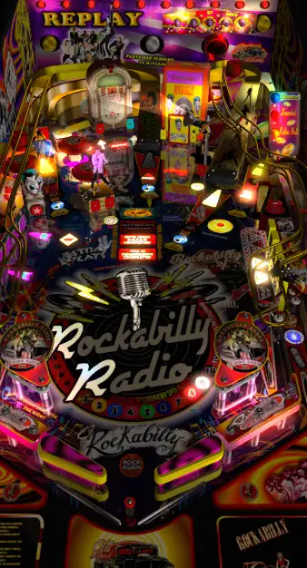 Rockabilly virtual pinball table