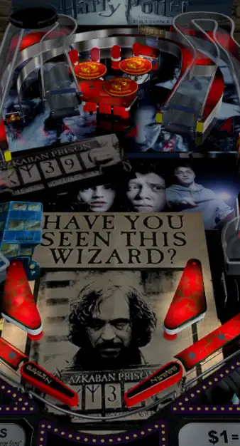 Harry Potter and the Prisoner of Azkaban virtual pinball table