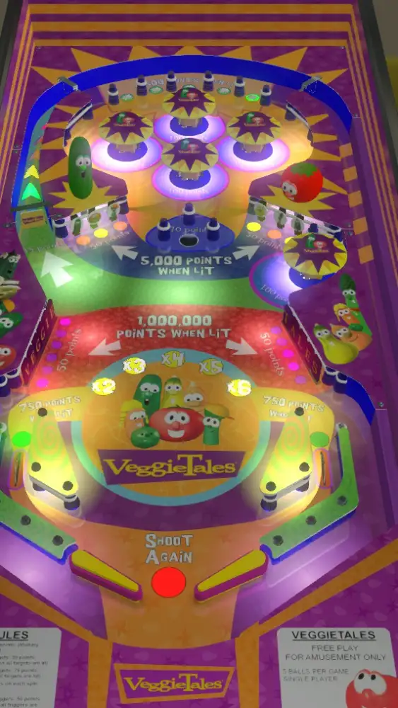 VeggieTales virtual pinball table