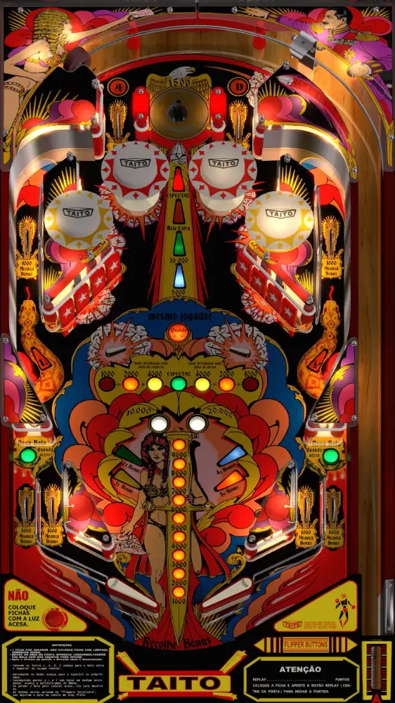 Vegas virtual pinball table