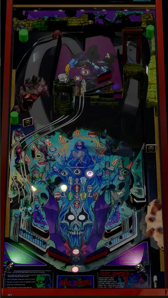 Alice Cooper’s Nightmare Castle virtual pinball table