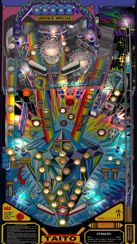 Polar Explorer virtual pinball table