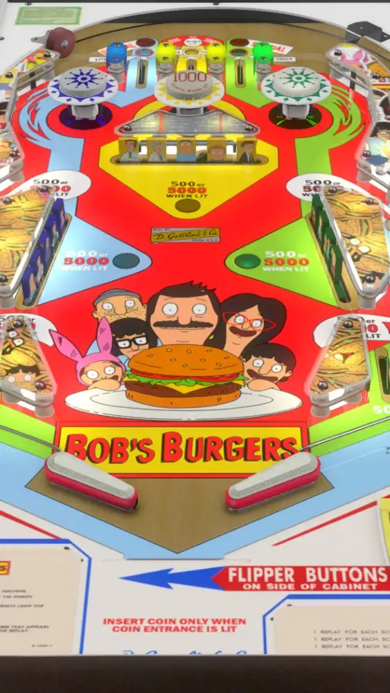 Bob’s Burgers virtual pinball table