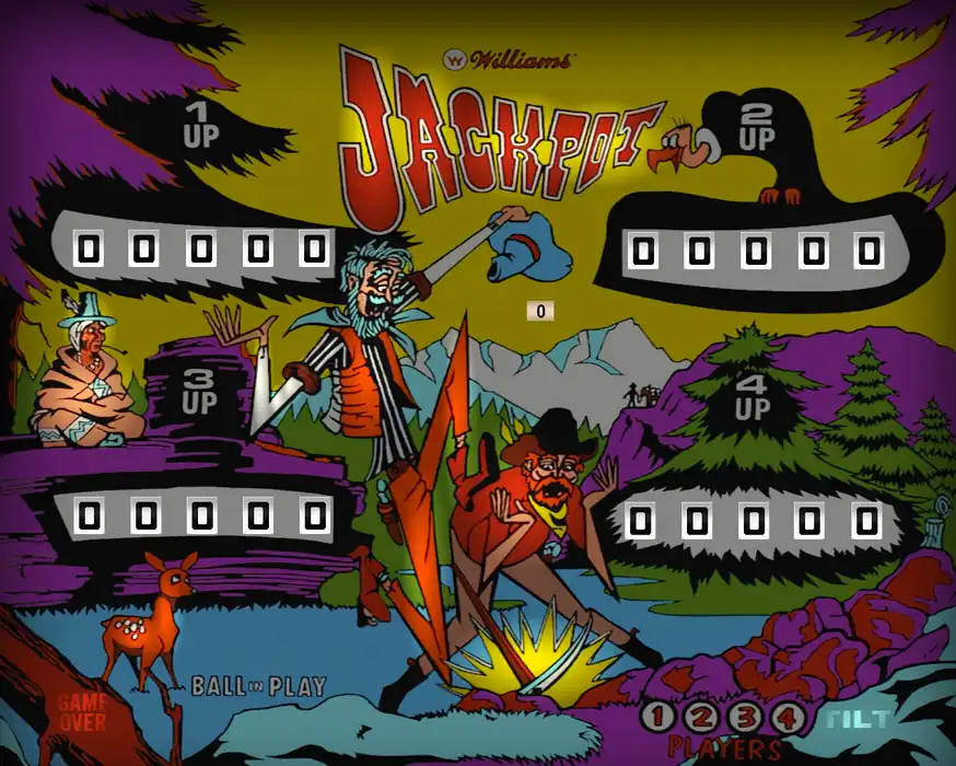 Jackpot virtual pinball table