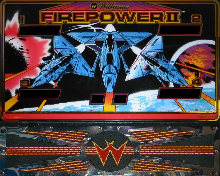 Firepower II virtual pinball table