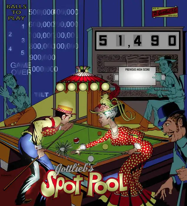 Spot Pool virtual pinball table
