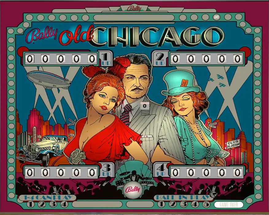 Old Chicago virtual pinball table
